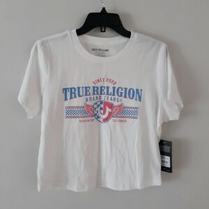 True Religion Racer Baby Tee XL NWT